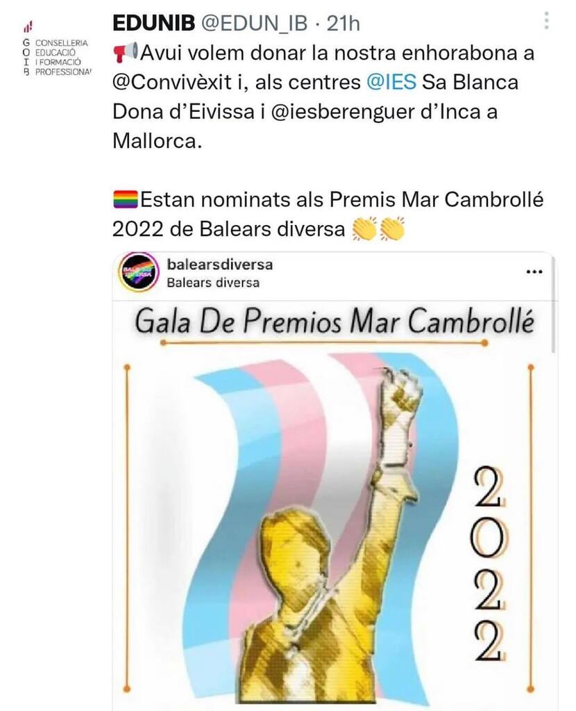 Premis Mar Crambollé | IES sa Blanca Dona